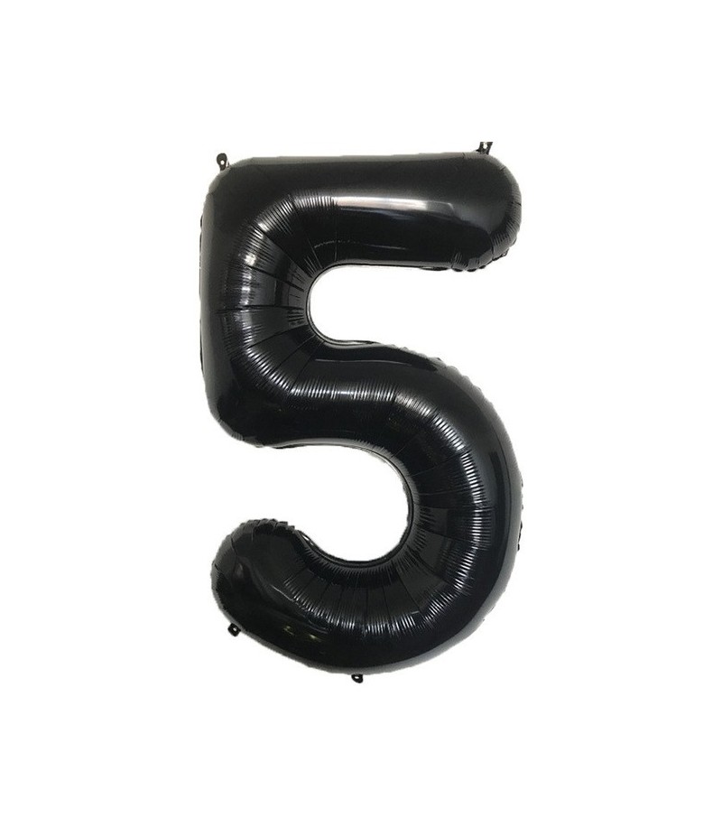 balon foliowy czarny cyfra 5