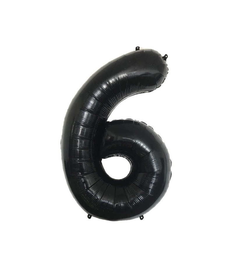 balon foliowy czarny cyfra 6
