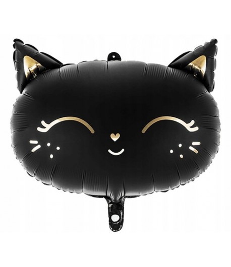 Balon foliowy Czarny Kotek 48x36 cm Halloween
