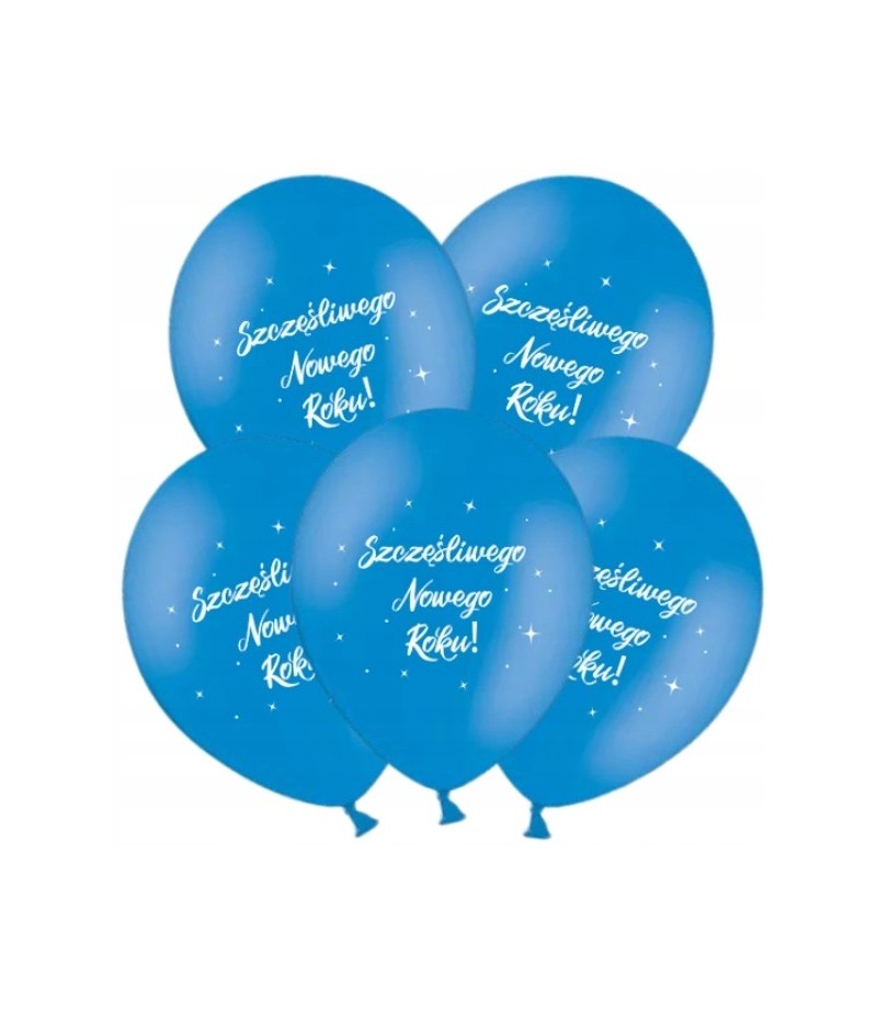 balony niebieskie nowy rok