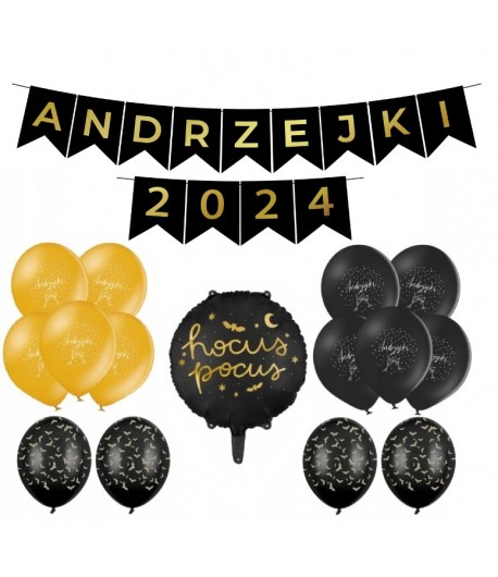Zestaw Balony Dekoracje Baner ANDRZEJKI 2024