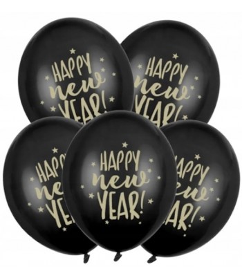 Balony czarne Happy New Year