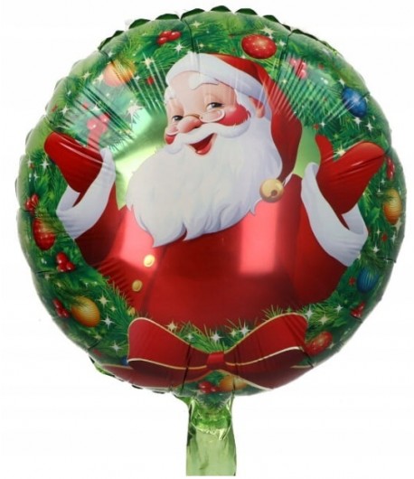 Balon foliowy okrągły Święty Mikołaj 45 cm