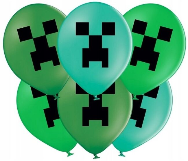 Balony Minecraft Piksele TNT 6 Sztuk