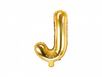 literka J balon złoty