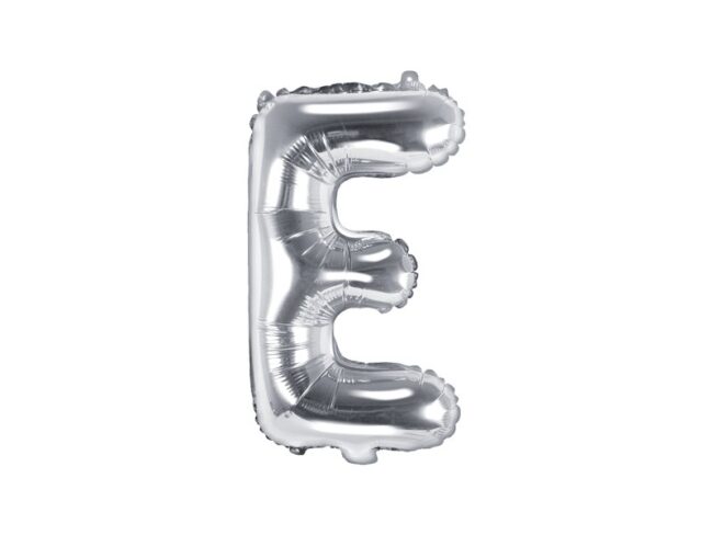 balon literka E srebrna