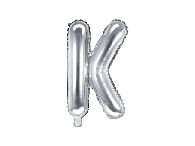 literka K balon srebrny