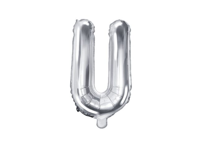 Balon Foliowy Literka U Srebrna 40 Cm Urodziny