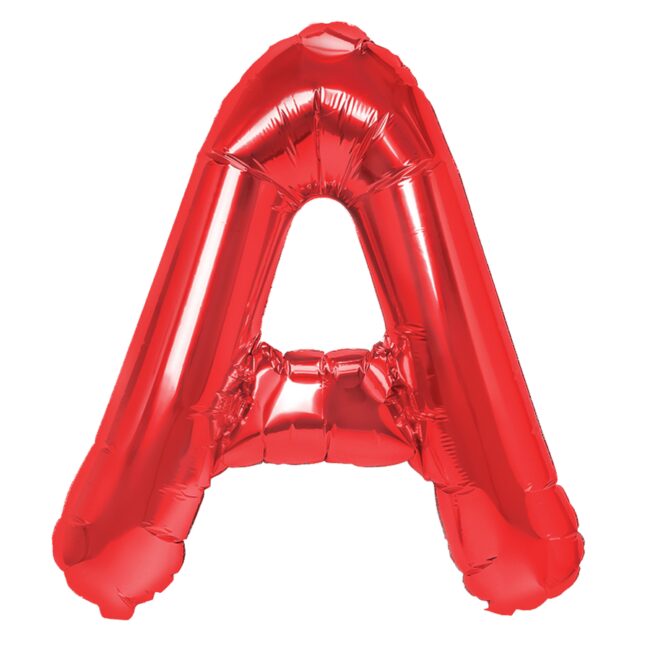 Balon Foliowy Literka A Czerwony 40 Cm Urodziny