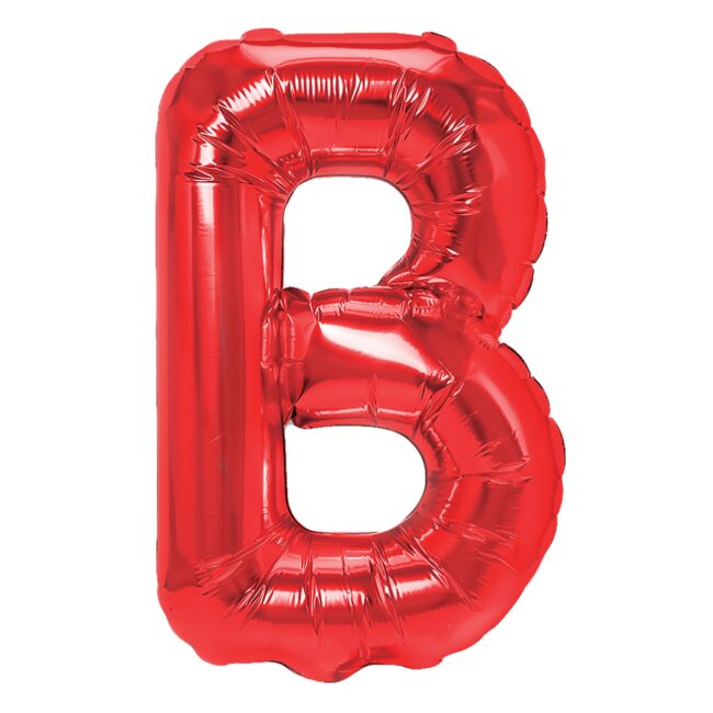 Balon Foliowy Literka B Czerwony 40 Cm Urodziny