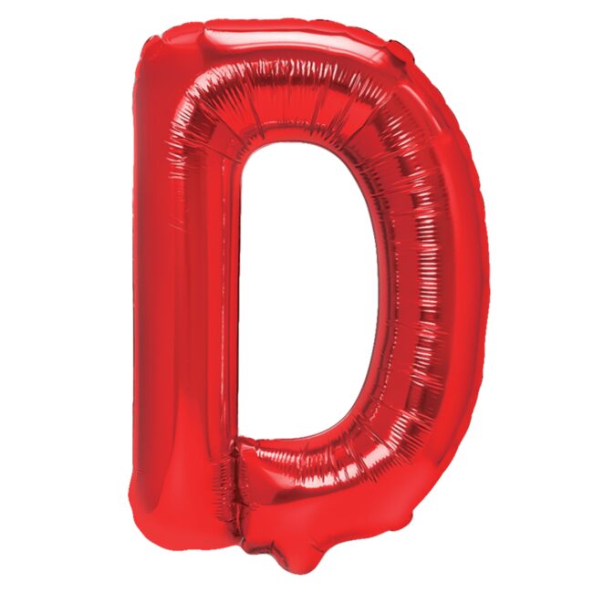 Balon Foliowy Literka D Czerwony 40 Cm Urodziny