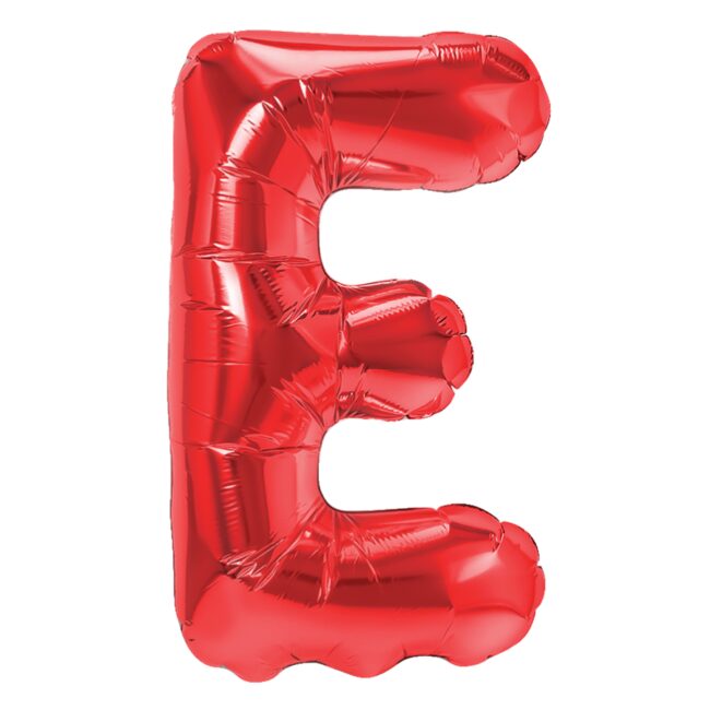 Balon Foliowy Literka E Czerwony 40 Cm Urodziny