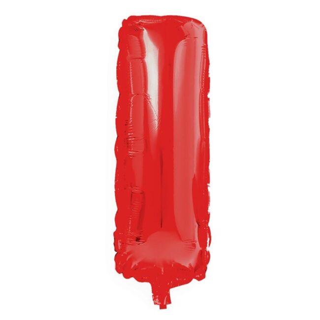 Balon Foliowy Literka I Czerwony 40 Cm Urodziny