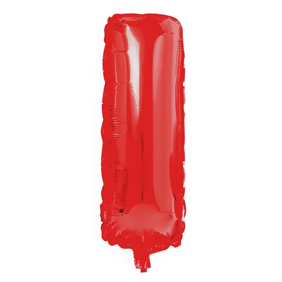 Balon Foliowy Literka I Czerwony 40 Cm Urodziny