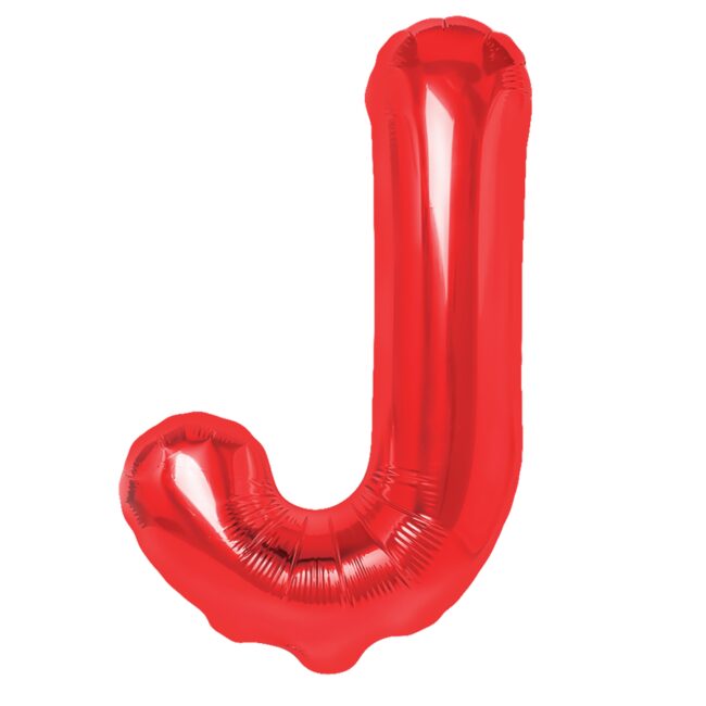 Balon Foliowy Literka J Czerwony 40 Cm Urodziny