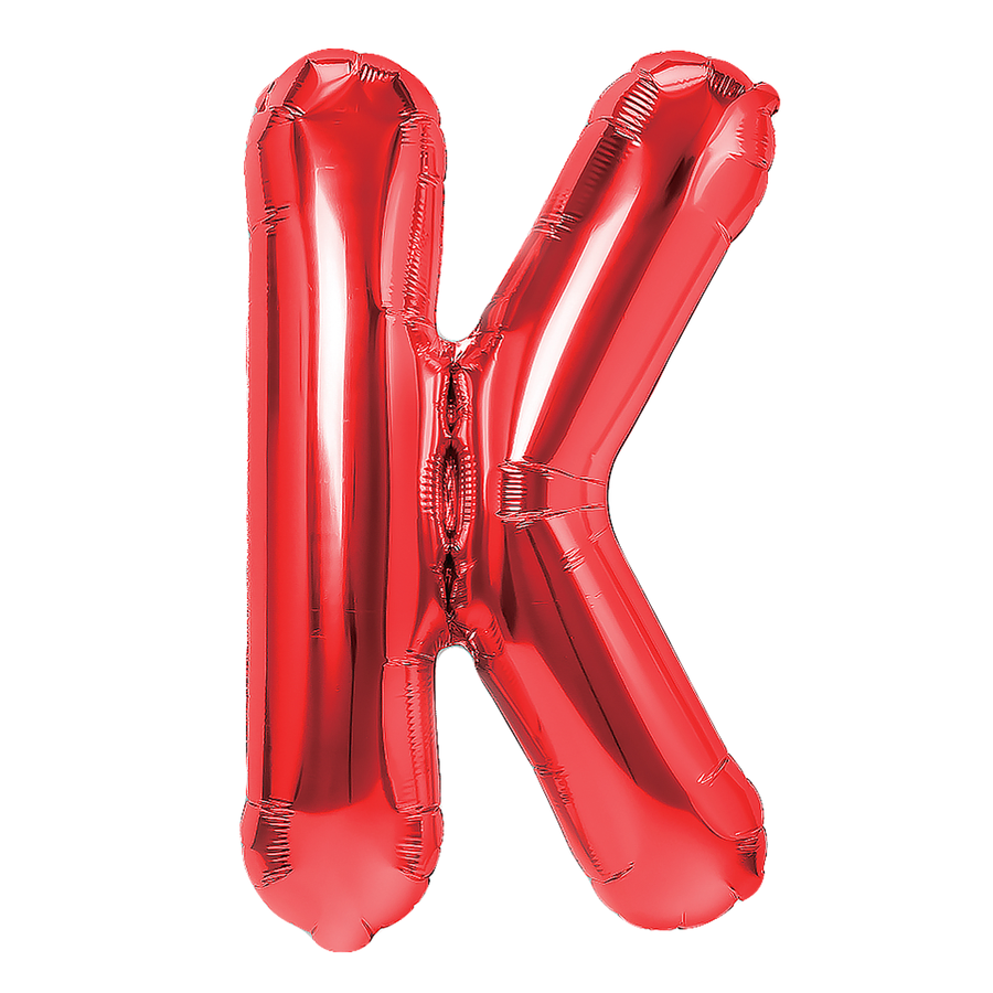 Balon Foliowy Literka K Czerwony 40 Cm Urodziny