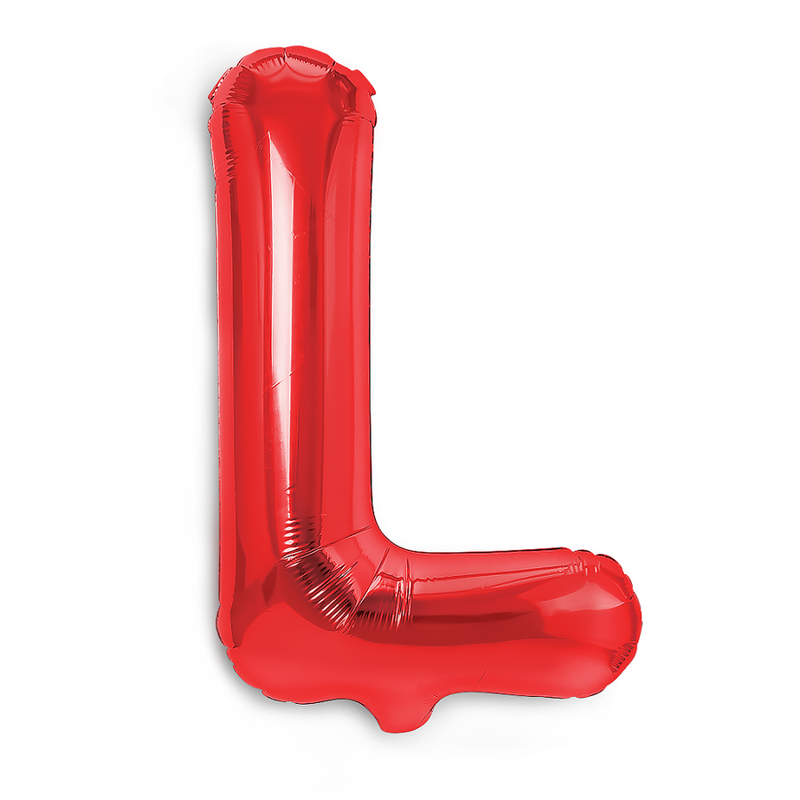 Balon Foliowy Literka L Czerwony 40 Cm Urodziny