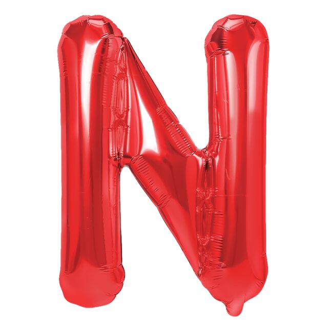 Balon Foliowy Literka N Czerwony 40 Cm Urodziny