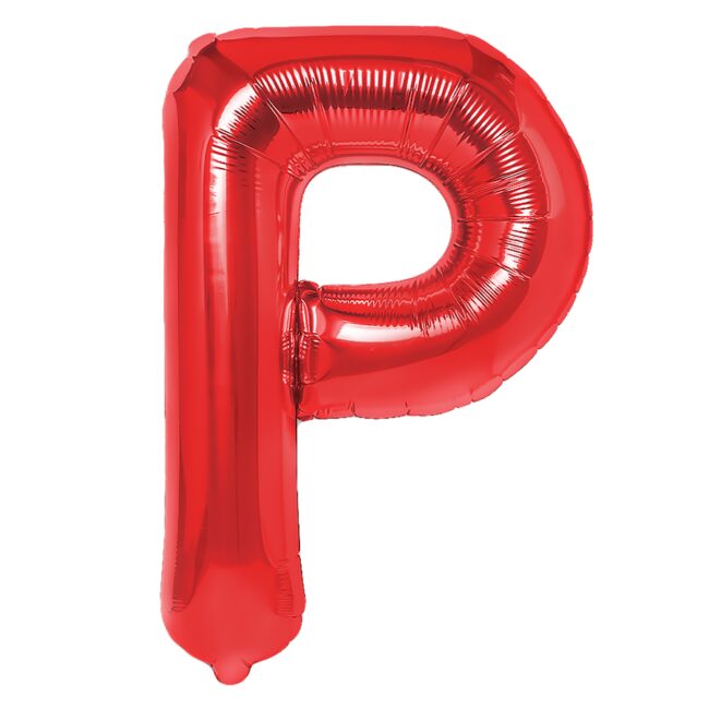 Balon Foliowy Literka P Czerwony 40 Cm Urodziny