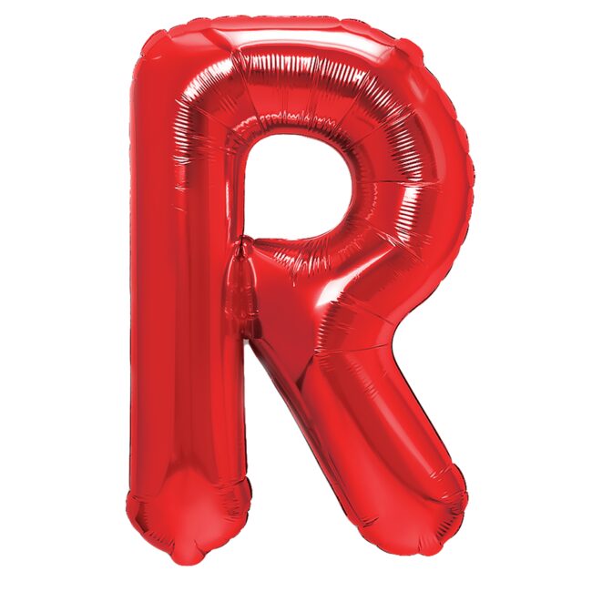 Balon Foliowy Literka R Czerwony 40 Cm Urodziny