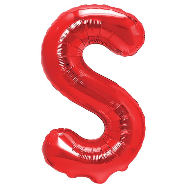 Balon Foliowy Literka S Czerwony 40 Cm Urodziny