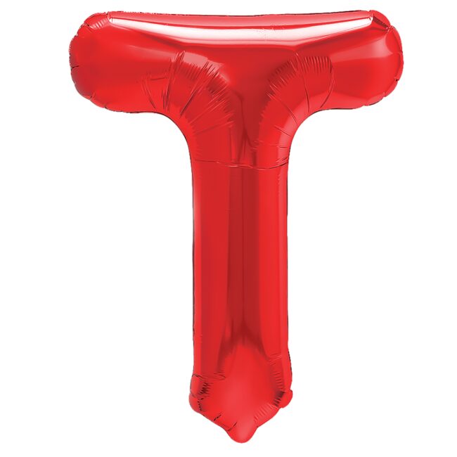 Balon Foliowy Literka T Czerwony 40 Cm Urodziny