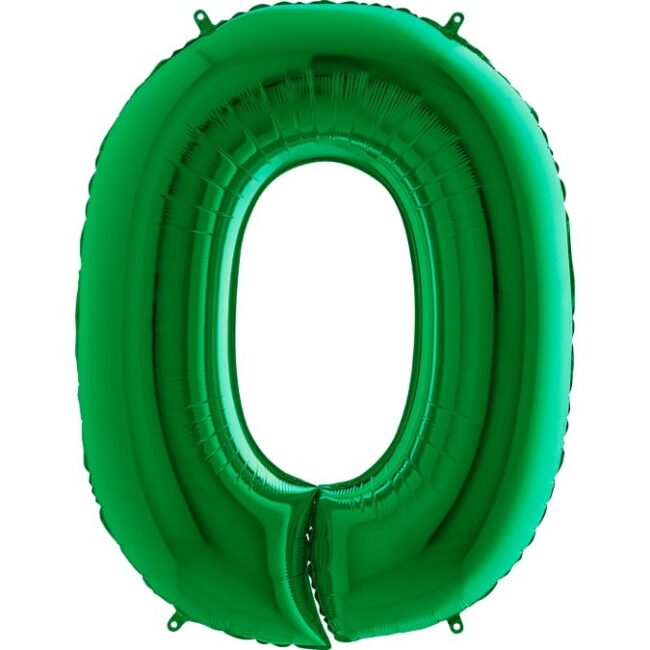 BALON FOLIOWY CYFERKA 0 ZIELONA 100 CM