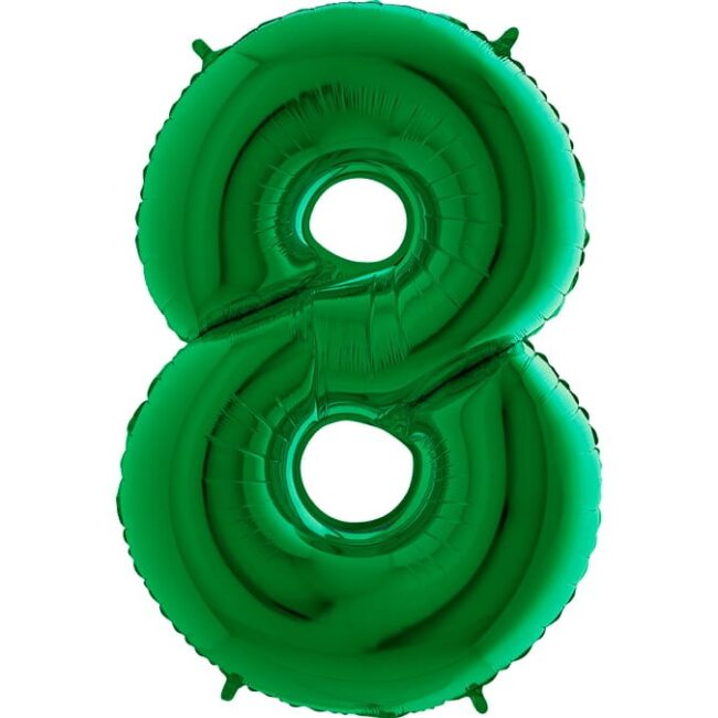 BALON FOLIOWY CYFERKA 8 ZIELONA 100 CM