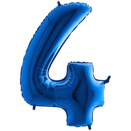 BALON FOLIOWY CYFERKA 4 NIEBIESKA 100 CM