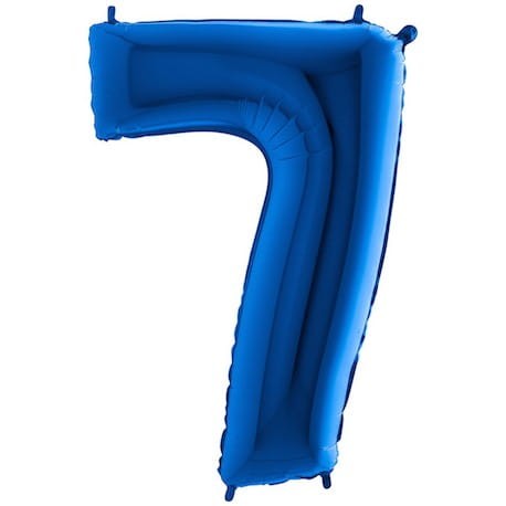 BALON FOLIOWY CYFERKA 7 NIEBIESKA 100 CM