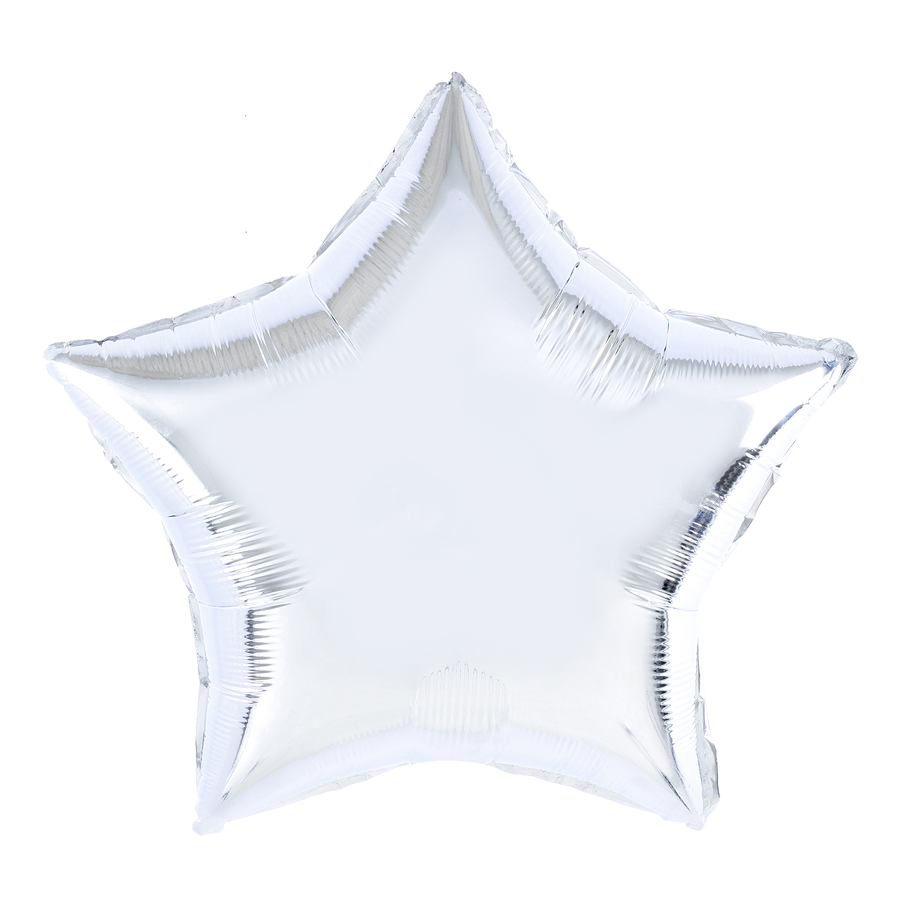 Balon Foliowy Gwiazdka Srebrna 45 Cm