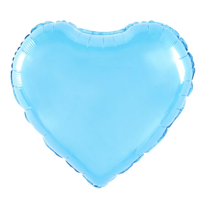 balon serce niebieskie