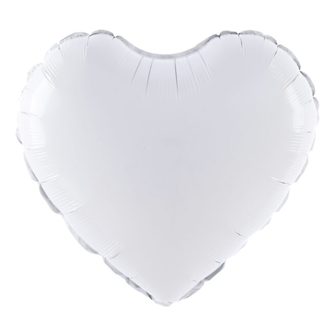 balon białe serce