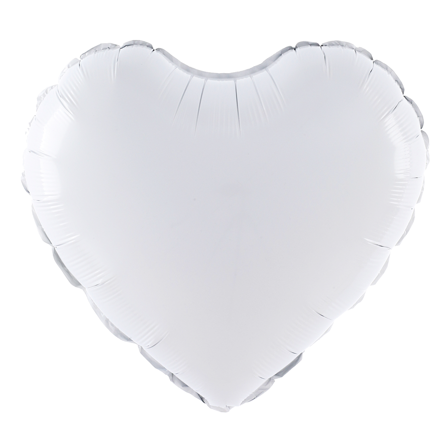 balon białe serce