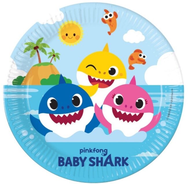 Talerzyki papierowe Baby Shark