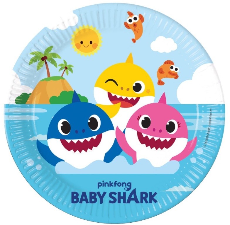 Talerzyki papierowe Baby Shark