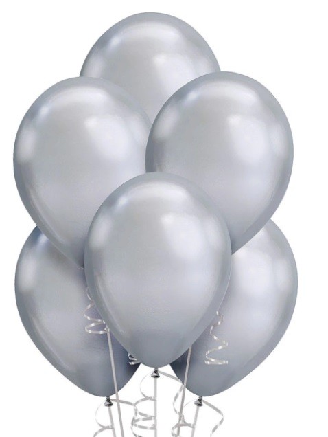 Balony metaliczne srebrne