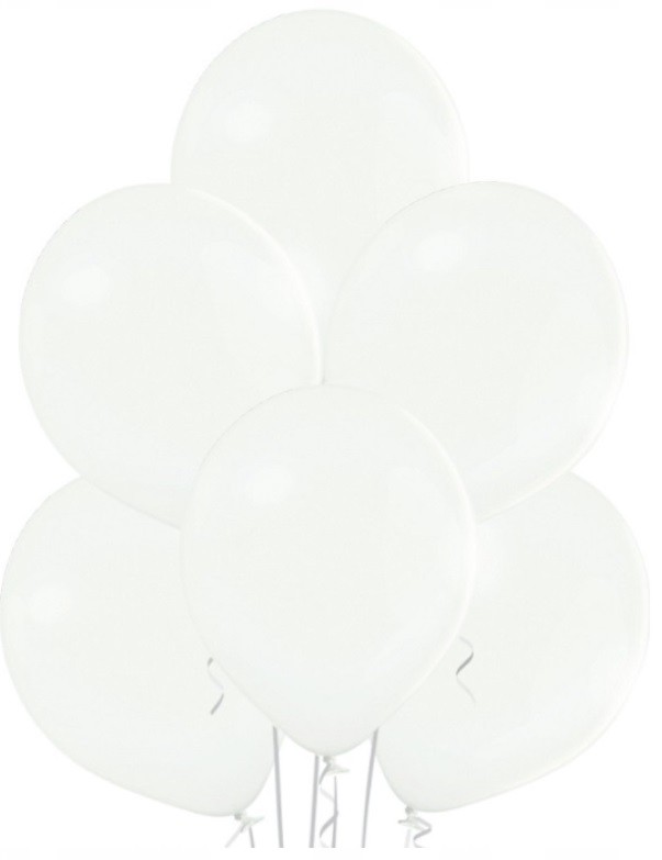 balony białe