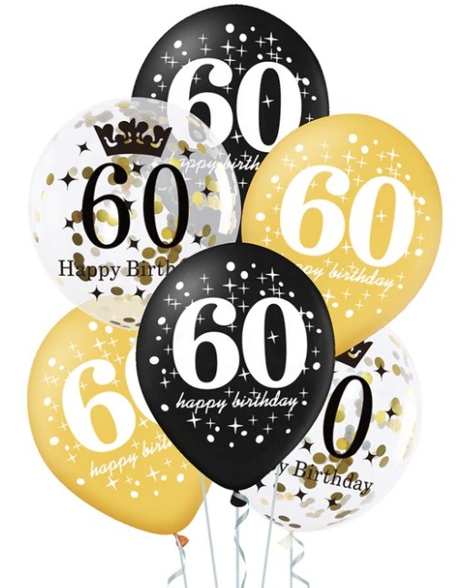 Balony na 60 Urodziny