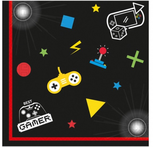 Serwetki Gaming Party Game 20 sztuk Urodziny
