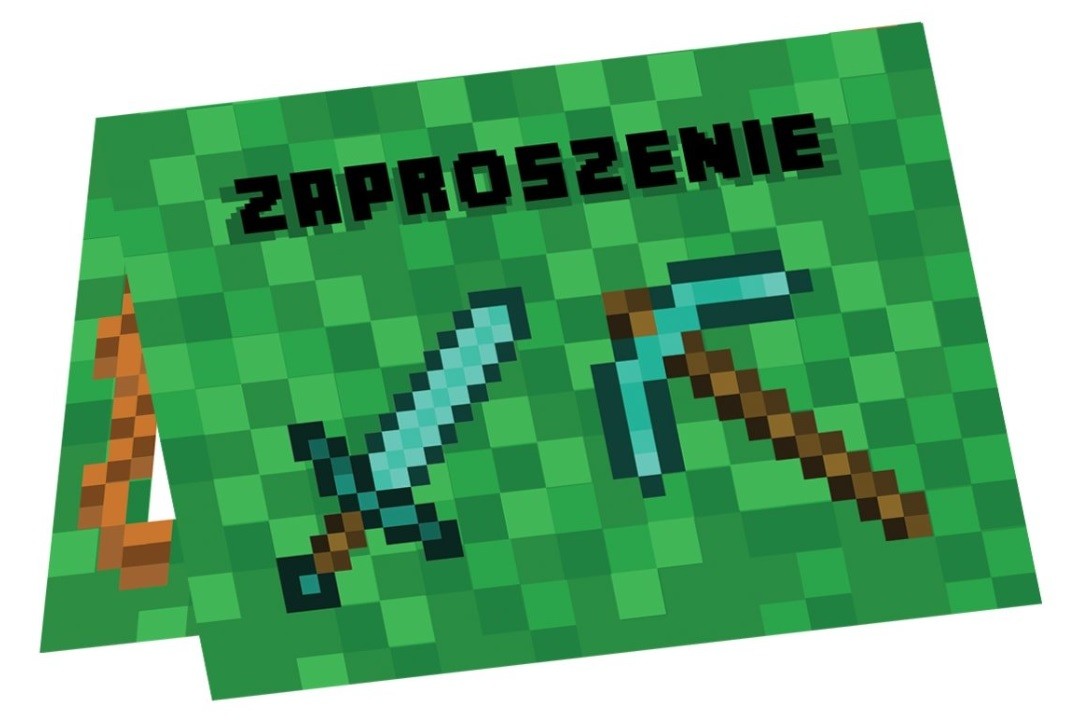 Zaproszenia Piksele 6 sztuk