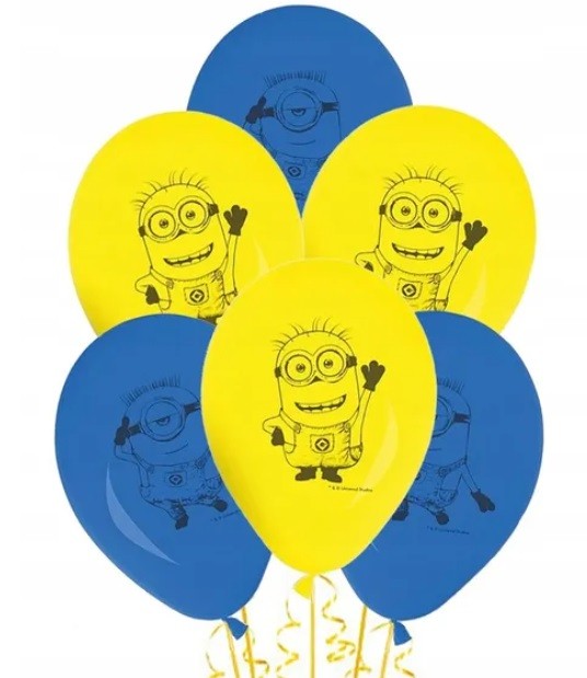 Balony lateksowe Minionki Minions 8 sztuk