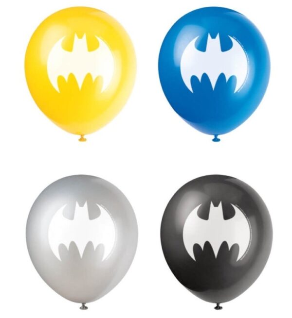 Balony lateksowe Nietoperz Batman 8 sztuk