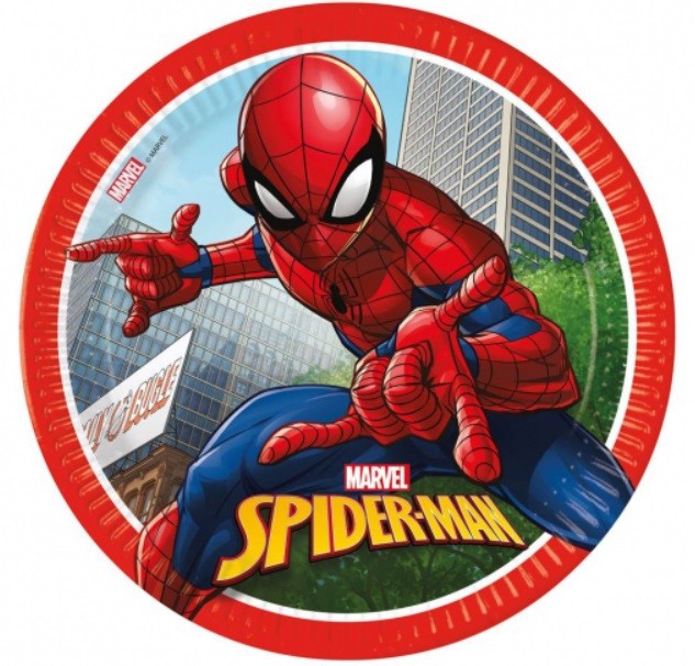 talerzyki papierowe spiderman