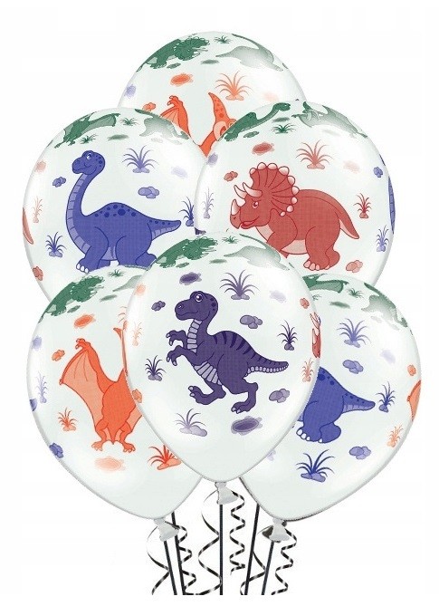 Balony lateksowe Dinozaury 5 sztuk