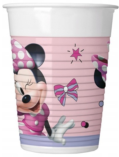 Kubeczki plastikowe Myszka Minnie 8 sztuk