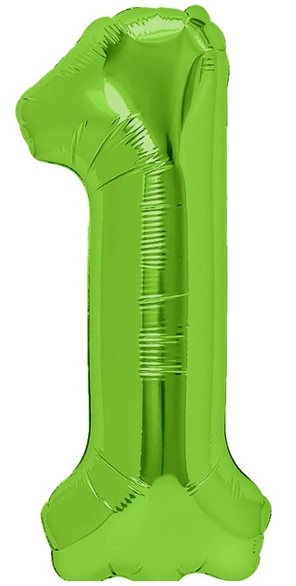 zielona cyfra 1 balon