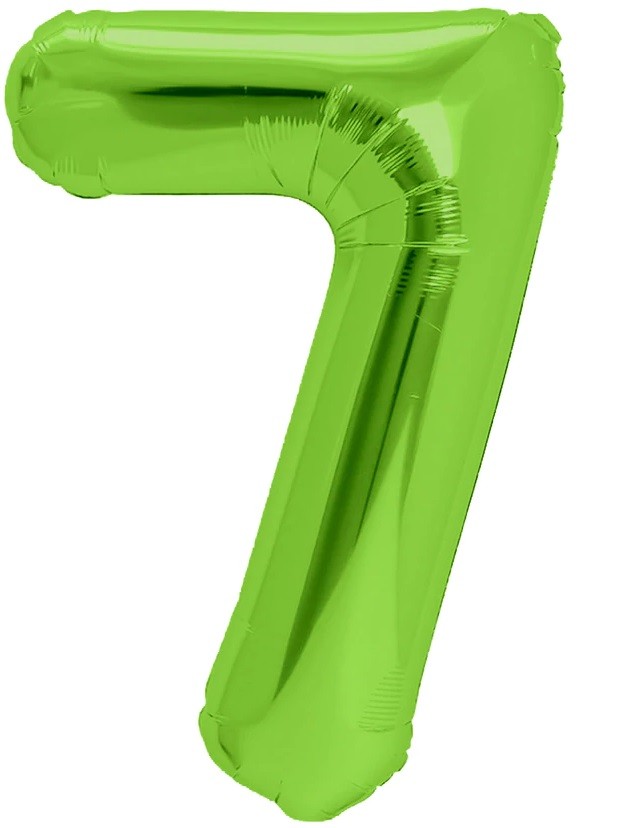 zielona cyfra 7 balon