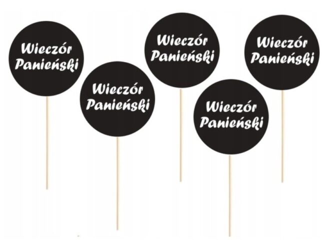 Pikery Wieczór Panieński czarne 5 sztuk