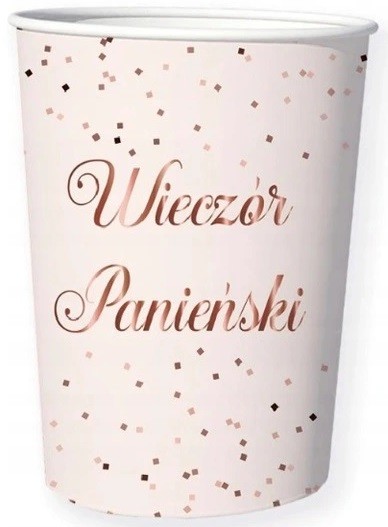 Kubeczki papierowe Wieczór Panieński 6 sztuk